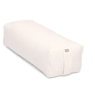 bodhi Yoga Salamba Bolster Eco | Waschbarer Bezug aus 100% Bio-Baumwolle | Yogarolle eckig mit Bio Dinkelfüllung | Yogakissen groß für Restoratives Yoga | Maße: 63,5 x 26,5 x 20,5 cm (natur)