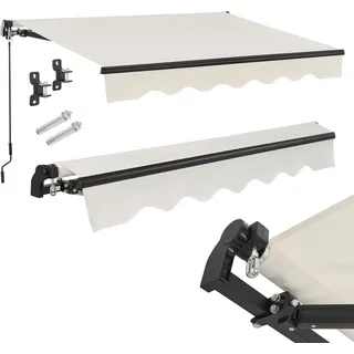 Juskys Gelenkarmmarkise 350 x 300 cm Beige
