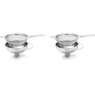 iSi 2714 Sieb & Trichter Aus Hochwertigem Edelstahl, Rostfrei, Direktes Einfüllen in Flaschen, Küchen Zubehör für Alle ISI Sahnespender, 750ml, Silber