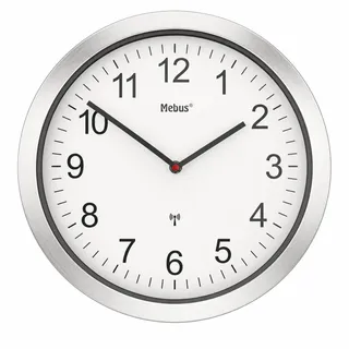 MEBUS Wanduhr 45,0 cm 14121 silber