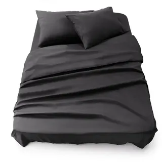 Blumtal Bettlaken Set grau 160 x 200 cm + 2 x 50 x 80 cm
