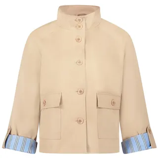 Cartoon Casual-Jacke mit aufgesetzten Taschen Beige | 38