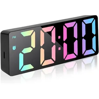 1 Stück Led-digitalwecker, Morgenwecker Mit Temperaturanzeige, Datumsanzeige, Einstellbarer Helligkeit, Schlummerfunktion, Elektronischer Wecker Für Tiefschläfer, Für Schlafzimmer, Büro, Wohnzimmer