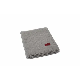 Wohndecke Estoril Strickdecke aus Schurwolle, Ritter Decken grau