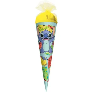 ROTH Schultüte, Disney Stitch, 22 cm, rund, Tüllverschluss
