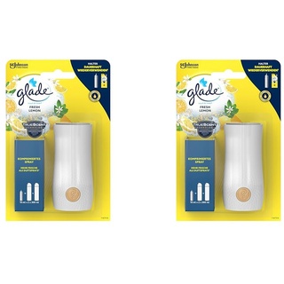 Glade Touch & Fresh (Brise One Touch) Mini Spray, Raumduft, Halter inkl. 1 Nachfüller, Fresh Lemon (Limone), 10 ml (Packung mit 2)