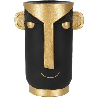 Vase, Schwarz, Gold, Kunststoff, 30x40x23.5 cm, Dekoration, Vasen