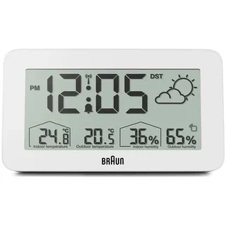 Braun BC13WP-DCF digitaler Funkwecker m. Wetterstation