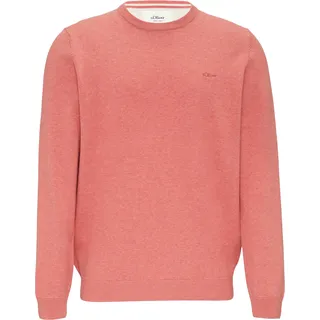 s.Oliver Baumwollpullover mit Logo-Stickerei - rot - XXL