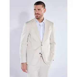 emilio adani Herren Anzug-Sakko aus Leinenmischqualität Weiß slim fit uni - 98
