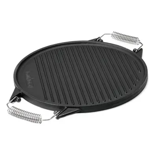 Grillfürst Grillplatte Grillfürst Universal Grillplatte rund / Wendeplatte aus Gusseisen Ø 35 cm