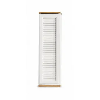 JVmoebel Wandregal Wandblock im Landhausstil mit vertikalen Lamellen und Holzoberfläche, Made in Europa weiß
