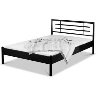 BED BOX Metallbett, Schwarz, Metall, 120x200 cm, Schlafzimmer, Betten, Metallbetten