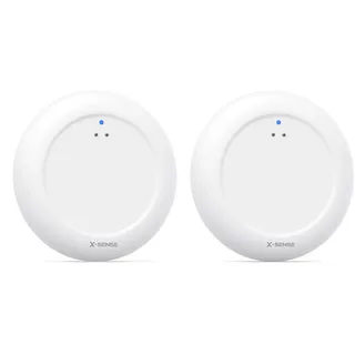 X-Sense Smarter Wassermelder, WLAN wasserdicht nach IP67, SWS0A, 2 Stück | mit App-Warnungen(nur 2.4Ghz), Funk-Wassersensor für Küche, Bad, Keller, SBS50 Basisstation erforderlich