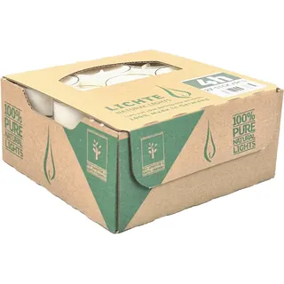 100% PURE NATURE LIGHTS, vegane Teelichter mit 100% Rapswachsfüllung, Brenndauer ca. 4h, 18/38 mm, 27 Stück pro Verpackung