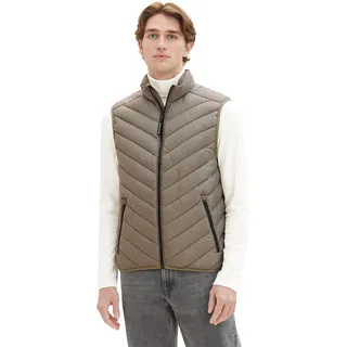 TOM TAILOR Herren Lightweight Steppweste mit Stehkragen - M