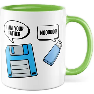 Star Wars Tasse mit Spruch – Geschenk I am your father nooooooo! – Kaffeetasse 330ml aus Keramik – Informatik Technik Humor Geschenkidee Büro Kaffee-Becher