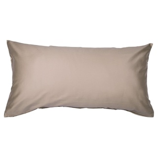 JANINE Mako-Satin-Kissenbezug LENI, Taupe - 40 x 80 cm - mit Reißverschluss