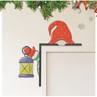 Famanu Weihnachtsdekoration Türrahmen - Festliche Wohnraumgestaltung - Hochwertiges Holz - 25 x 17 x 1,5 cm