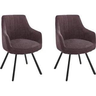 MCA Furniture Esszimmerstuhl Sassello Kunstleder rot