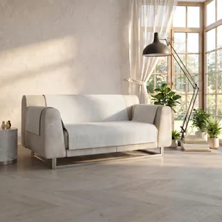 Italian Bed Linen Komfort-Antigleiten-Sofa-Decke,2 Plätze Maxi, Creme
