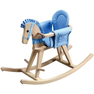 Teamson Kids Childrens Traditional Holz-Schaukelpferd Girl Boy Blau TD-0002A