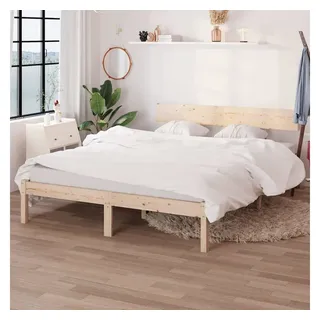 vidaXL Massivholzbett 140 x 200 cm Brown
