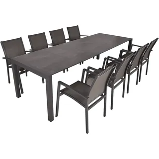Garden Pleasure Sophia Set 9-tlg. Grau