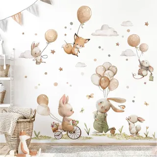 Wandtattoo, Waldtiere Boho, beige, selbstklebend, für DK1145-05 - Beige