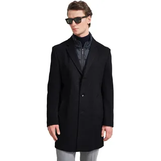 bugatti Herren Mantel 628328-64070 | Modern Fit, Wintermantel, elegant, Westenfake herausnehmbar, Männer, warm - 48