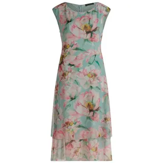 Betty Barclay Chiffonkleid mit Bindegürtel Mint/Rosé 38