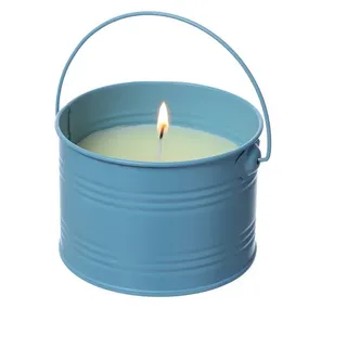 MARELIDA Outdoorkerze Duftkerze Citronella Outdoorkerze im Metalleimer für Garten Balkon (1-tlg) blau
