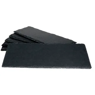 Mambocat 6er Set Schieferplatte 11x30cm Schwarz - 23464632