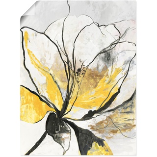 Wandbild »Umrissenes Blumenmuster I gelbe Version«, Blumenbilder, (1 St.), 95005356-0 gelb B/H: 60 cm x 80 cm
