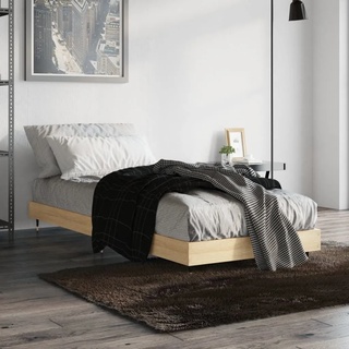 The Living Store Bettgestell Sonoma-Eiche 75x190 cm Holzwerkstoff