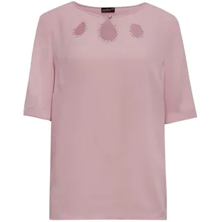 GOLDNER Feminine Bluse mit aufregender Ausschnittlösung Rosenquarz 42