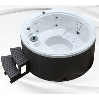 XXL Luxus LED Whirlpool 208x208cm SPA Hot Tub Ozon Outdoor+Indoor 4 Personen NEU