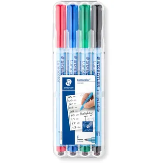 Staedtler Folienstift Lumocolor 305F 0,6 mm Blau/Grün/Rot/Schwarz