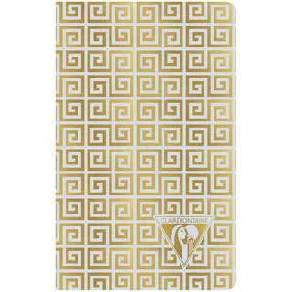 Clairefontaine 193086C - Notizbuch Neo Deco Frühlings Sommer Kollektion, mit Fadenbindung, 7,5 x 12cm, 24 Blatt, liniert, 90g, elfenbeinfarbiges Papier, 1 Stück, Motive sortiert