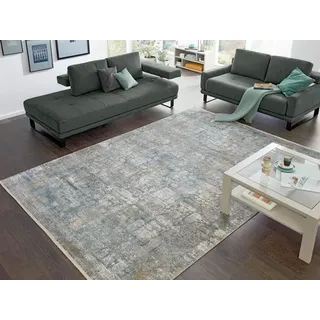Musterring Vintage Teppich Sinfonia 240 x 300 cm Mischgewebe Grau, Blau Grau /