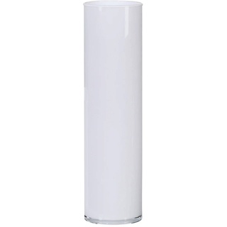 Vase Zylinder 60 cm Glas Weiß XL (Extra Large)