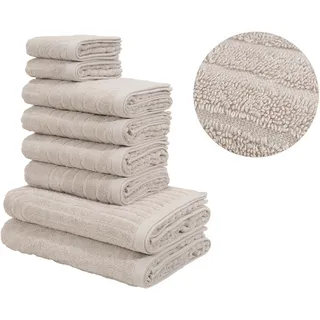 OTTO home Handtuchset Ognon 8-tlg. grau