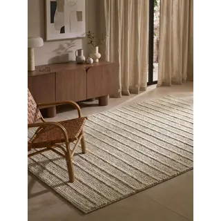 Ted Baker Parker Wollteppich 80 x 150 cm Natur Weiß