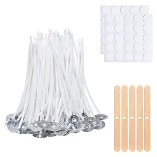 Kerzendocht Set 50 Stück 10cm Baumwolle Rauchfrei für Kerzenherstellung DIY