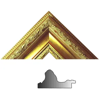 Neumann Bilderrahmen Bilderleiste 837 ORO, Gold 85 mm Profilbreite, Bilderleiste barock Gold 1m Länge