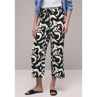 STREET ONE Stoffhose High Waist Schwarz 32