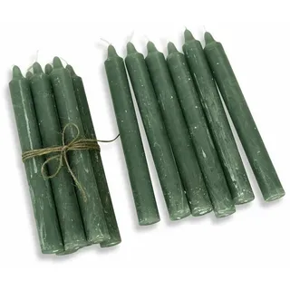 Mirabeau Stumpenkerze Kerze 12er Set Bauceau grün grün