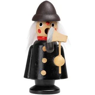 SIKORA Kuttenmännchen Mini Räuchermännchen aus Holz Räucherfigur Deko Weihnachtsfigur - RM-K, Farbe/Modell:K01 Holzfäller schwarz, Höhe in cm:Höhe ca. 9 cm