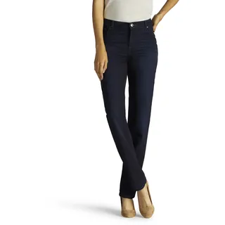 Lee Damen Petite geradem Bein, entspannte Passform Jeans, Niagara Blau, 48 Kurz - 44 Kurz