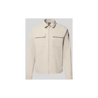 Regular Fit Hemdjacke mit Umlegekragen, Kitt, $listsize[$i].replace('"','"')